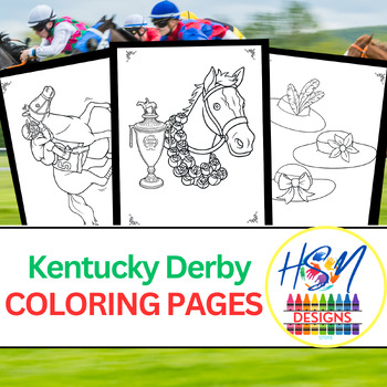 The kentucky derby coloring pages horse racing coloring sheets spring