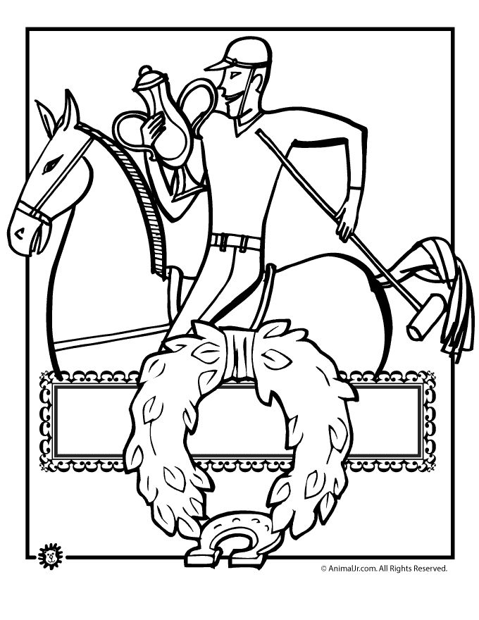 Kentucky derby trophy coloring page kentucky derby coloring pages derby