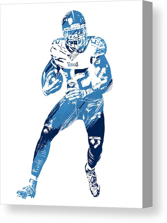 Derrick henry tennessee titans strokes pixel art canvas print canvas art by joe hamilton