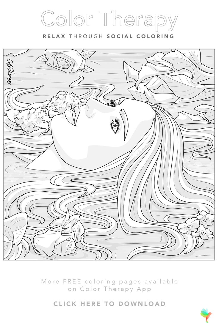 Color therapy gift of the day free coloring template color therapy app adult coloring pages coloring pages