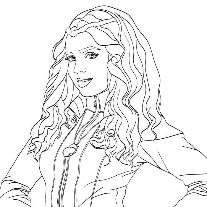 Printable disney descendants coloring pages pdf