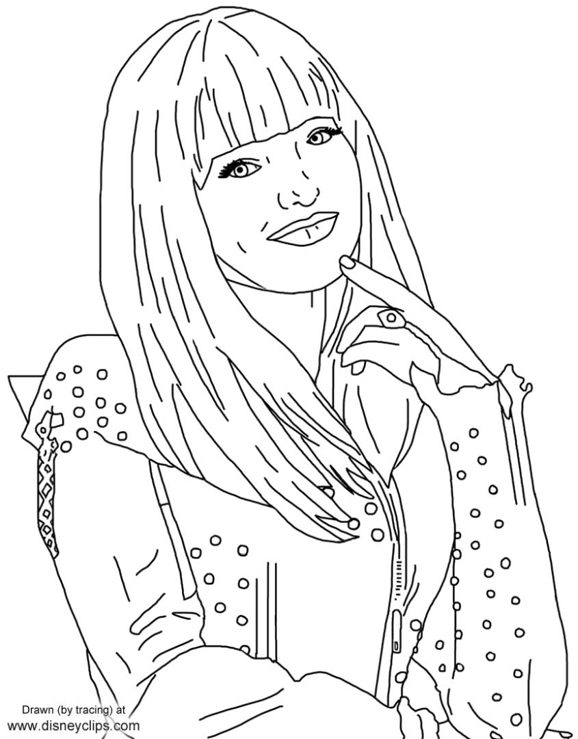 Get this descendants coloring pages free mal