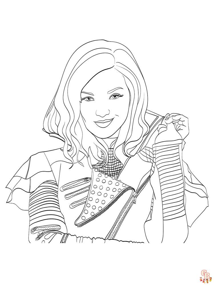 Descendants coloring pages free and printable for kids