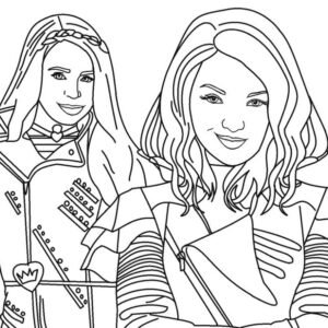 Descendants coloring pages printable for free download