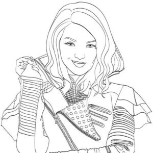 Descendants coloring pages printable for free download