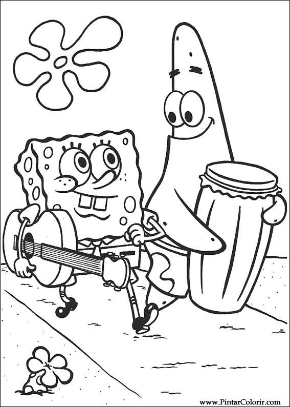 Drawings to paint colour spongebob