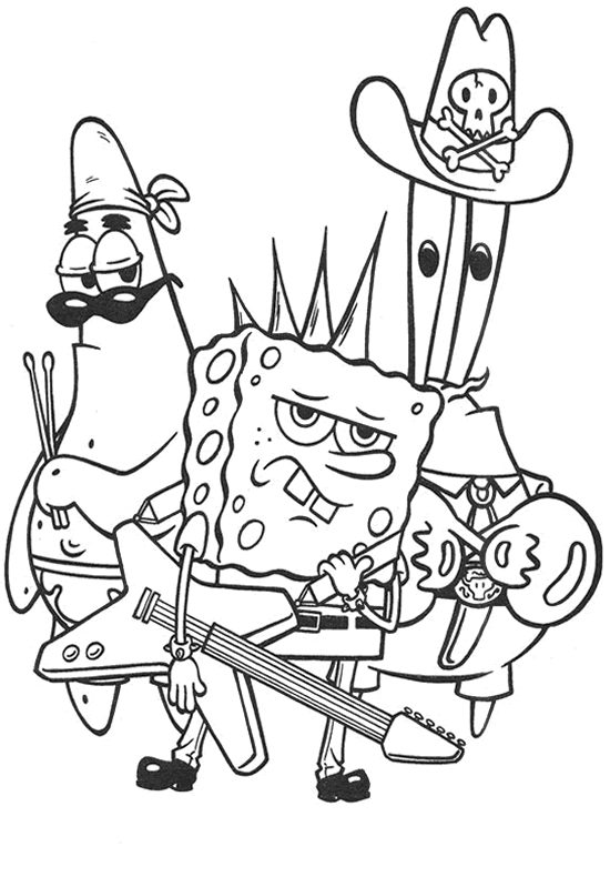 Desenhos do bob esponja para colorir e imprimir