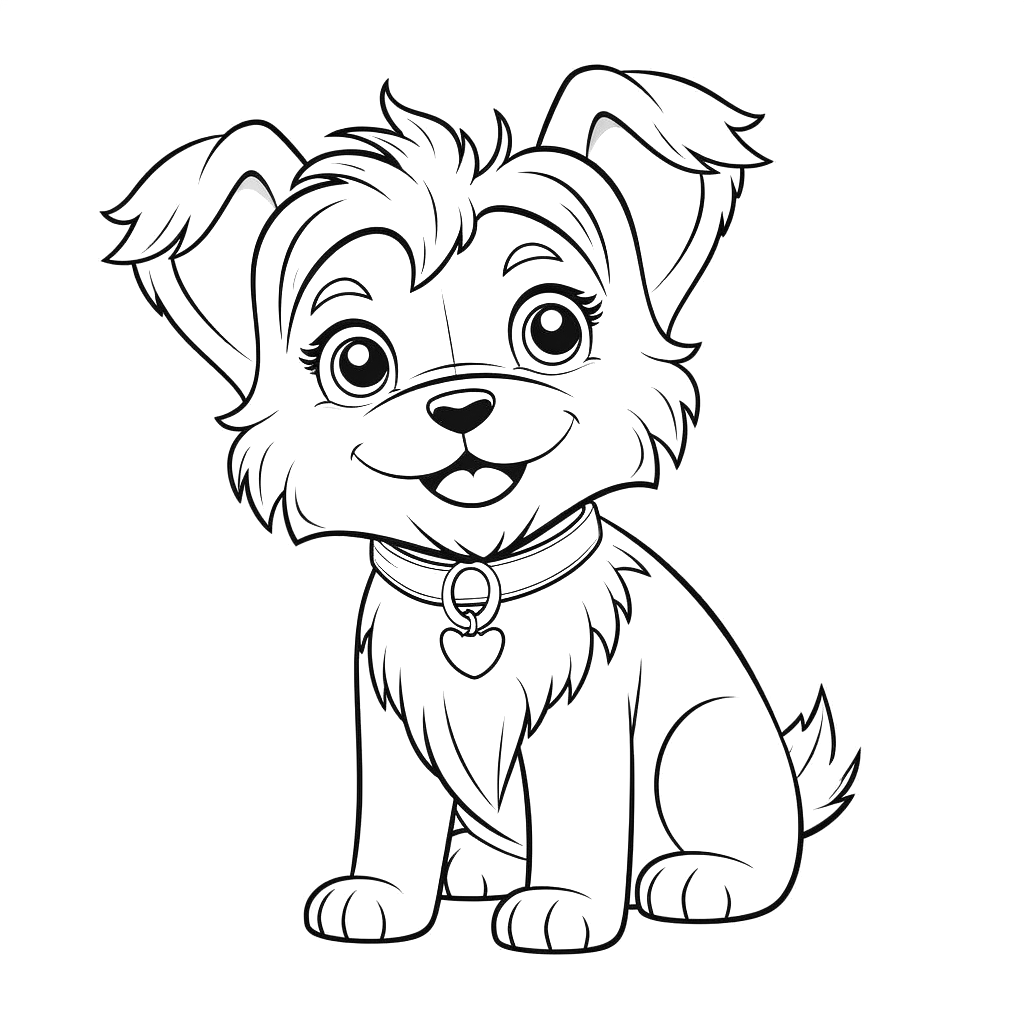 Desenho para colorir cachorro