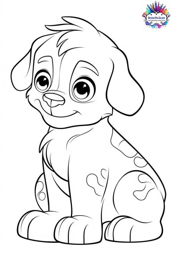 Desenho para colorir cachorro