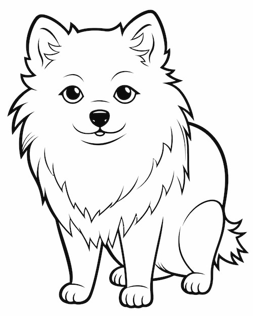 Premium vector dog coloring page for kids print them online for free