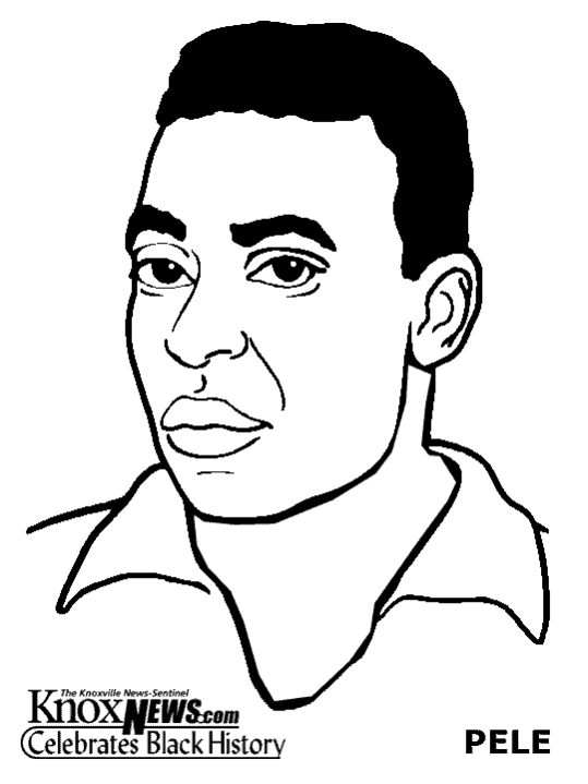 Sportspeople pele coloring pages