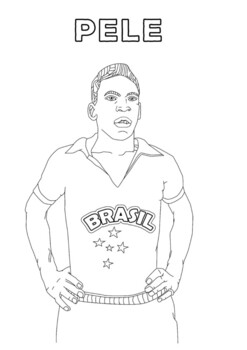 Pele brazilian football star coloring page black history month resource