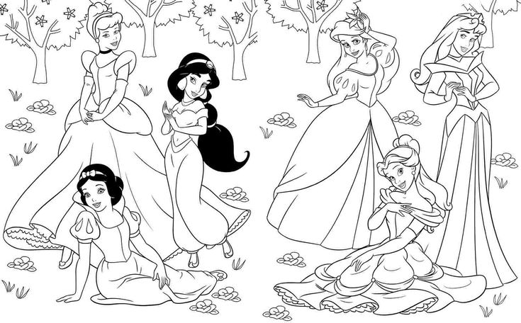 Desenhos de princesas para colorir