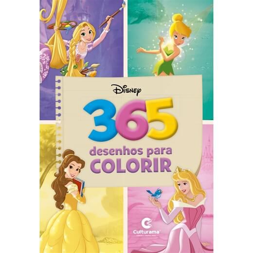 Livro infantil para colorir princesas desenhos