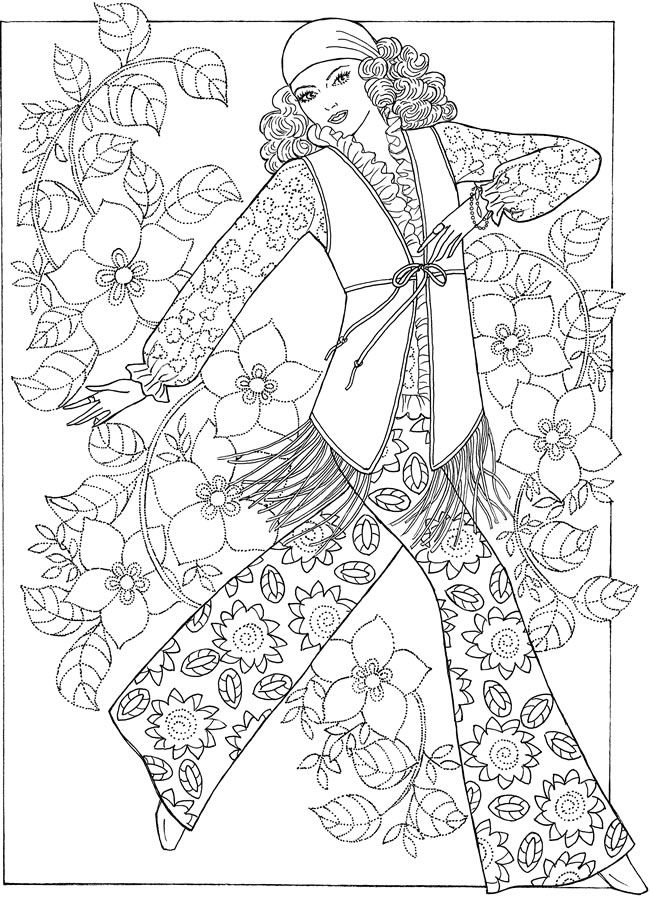 Creative haven fabulous fashions of the s coloring book dover publications abstract coloring pages fashion coloring book coloring pages