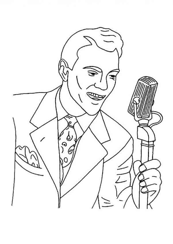 S singer coloring page