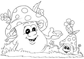 Desenhos moldes e riscos de cogumelo para colorir pintar imprimir muitos desenhos de cogumelosâ coloring pages spring coloring pages free coloring pages