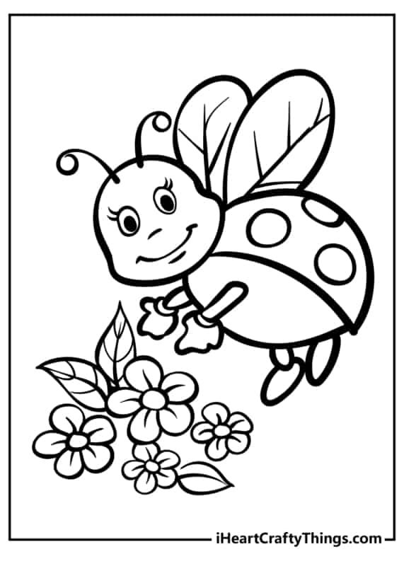 Desenhos de joaninha para colorir e imprimir grãtis pãginas para colorir flores para colorir joaninha desenho