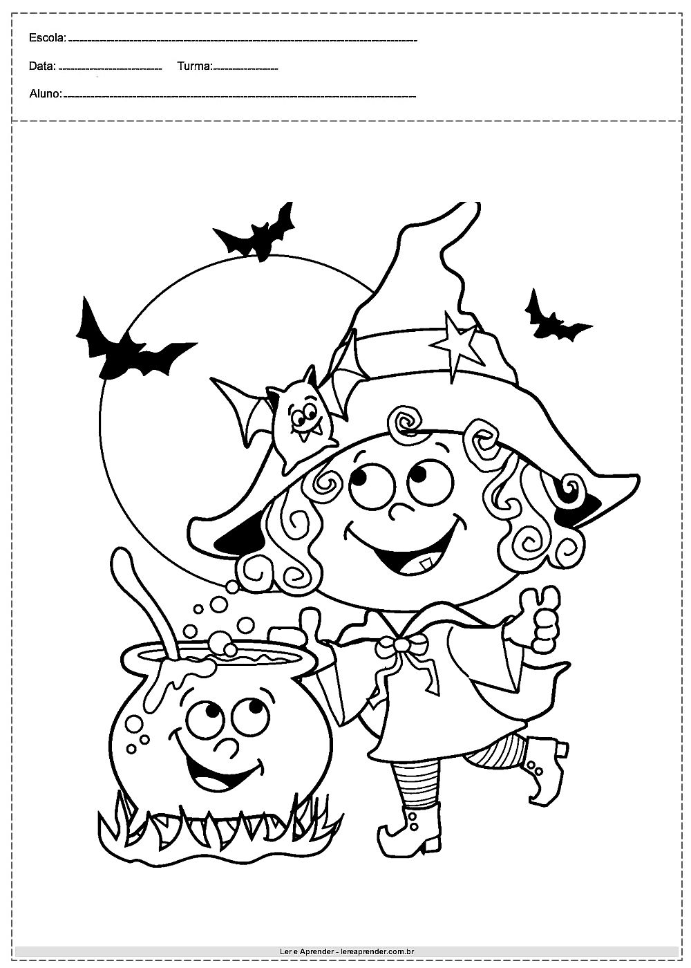 Desenhos de halloween para colorir