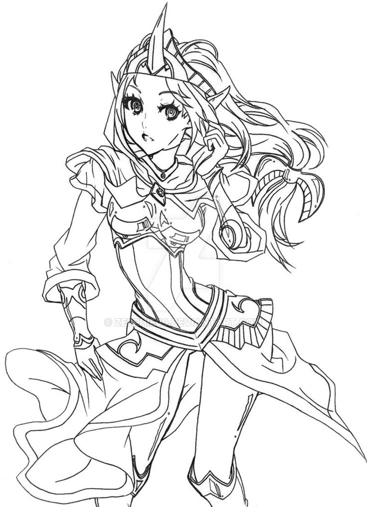 League of legends celestine soraka skin by zelphie league of legends league of legends characters adult coloring book pages