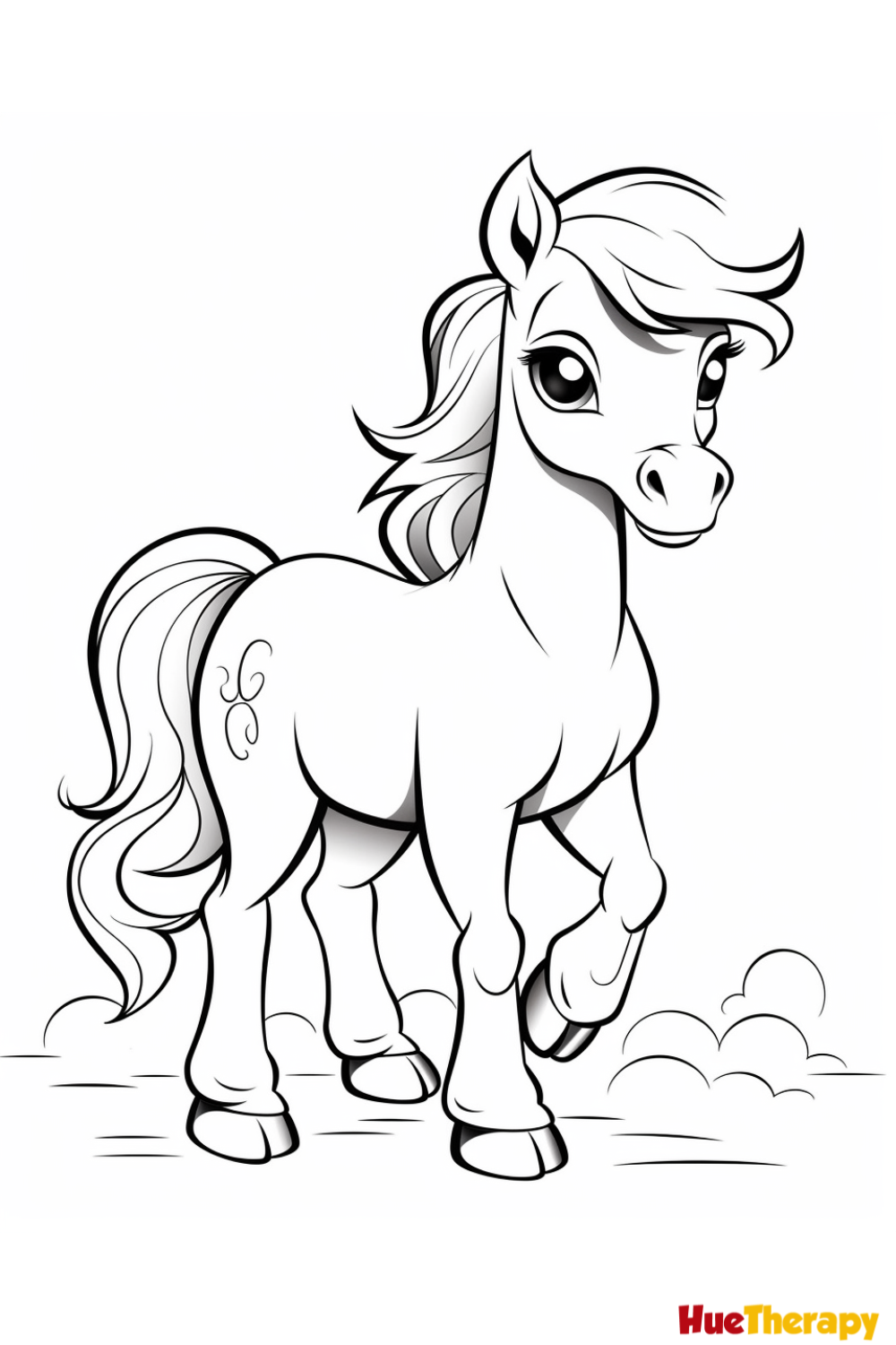 Desenhos para colorir de menino a cavalo pulando cerca