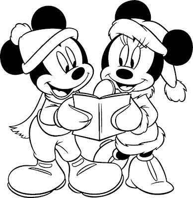 Desenhos da minie e do mickey para colorir