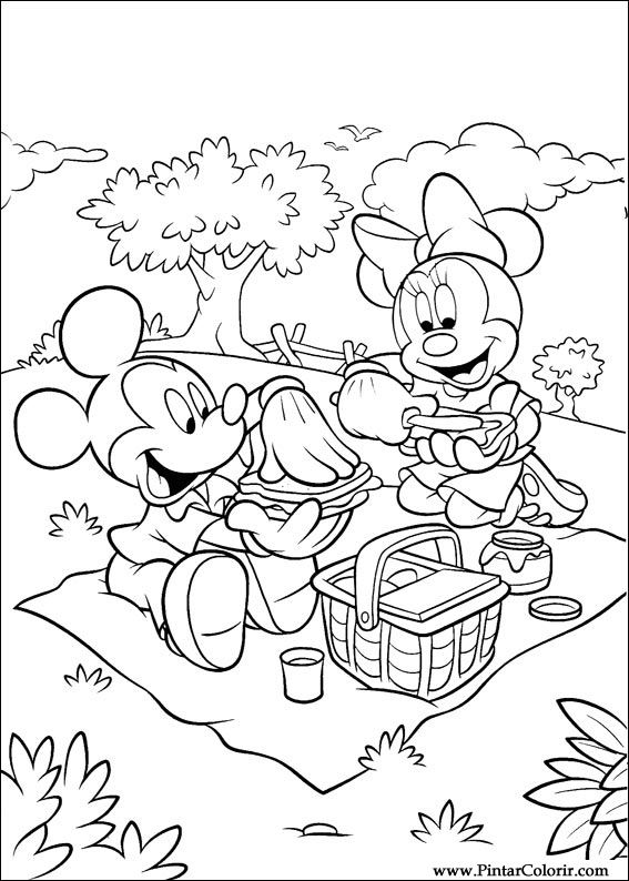 Desenhos para pintar e colorir mickey