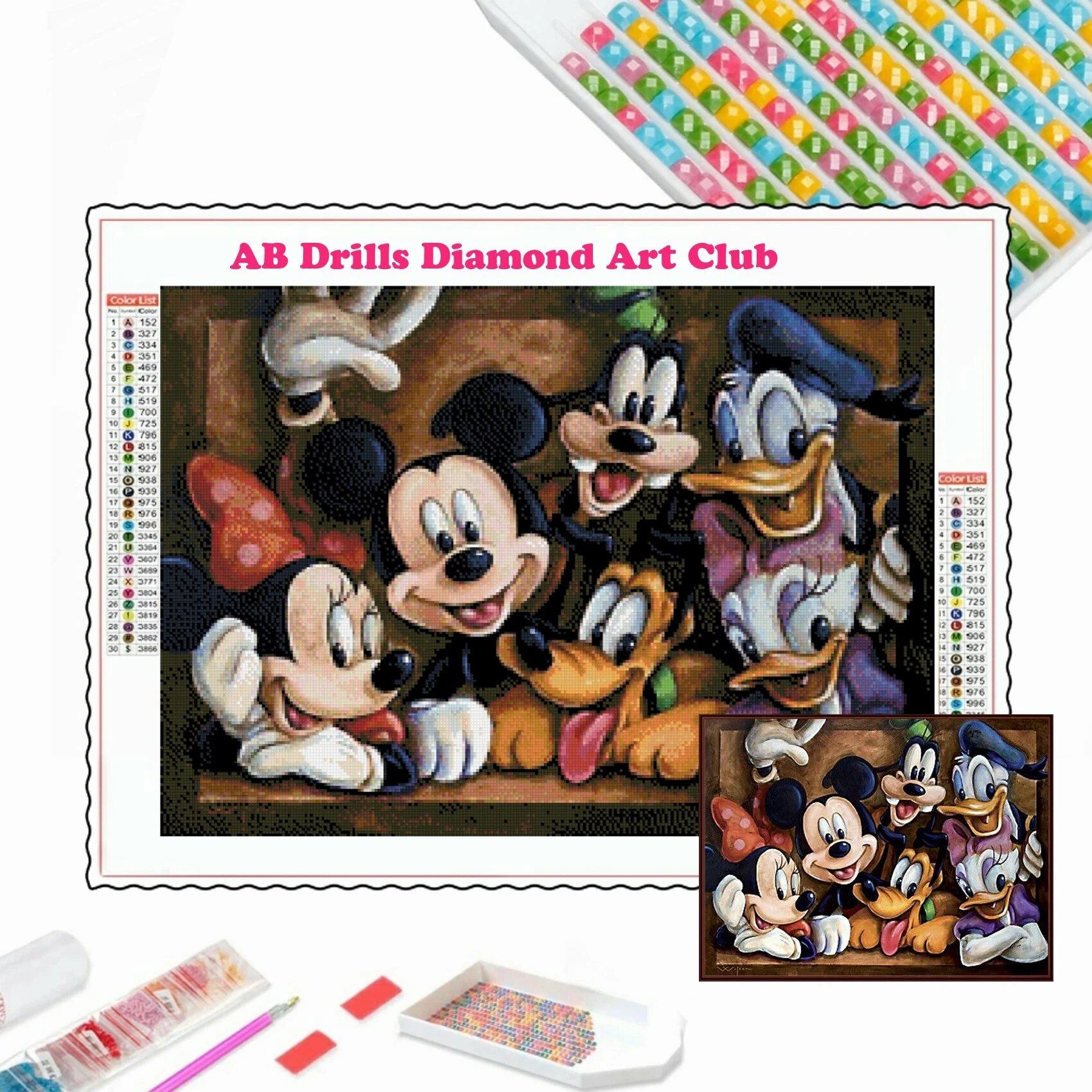 Disney dos desenhos animados mickey mouse e princesa d diy ab broca pintura diamante pato donald strass ponto cruz mosaico decoraãão da sua casa