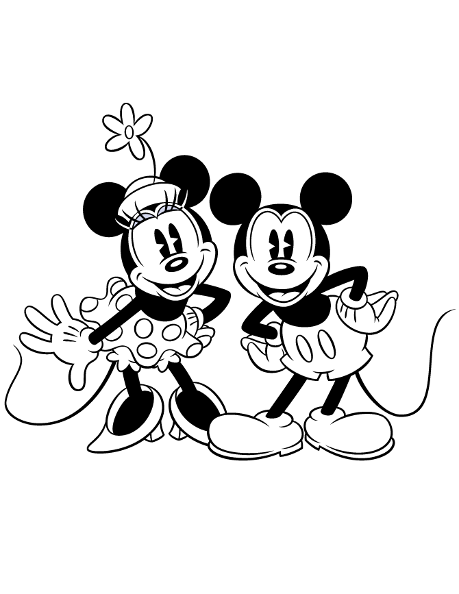 Old mickey and minnie mouse cartoon