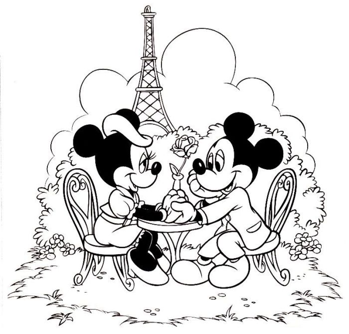 Imagens do mickey mouse e minnie desenhos para colorir e imprimir moldes