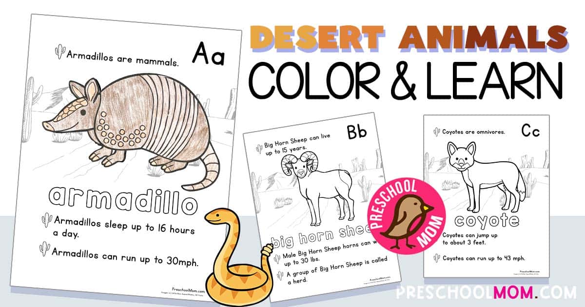 Desert animal coloring pages