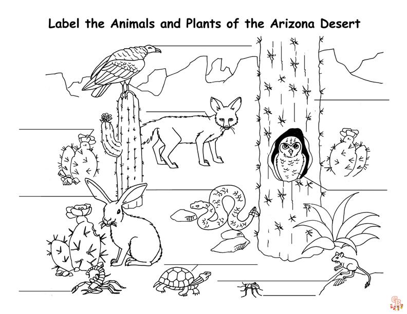 Explore the fascinating world of desert animals coloring pages