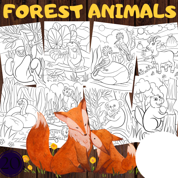 Animals coloring pages farmforest sea desert animalskids printables sheets printable coloring made by teachers