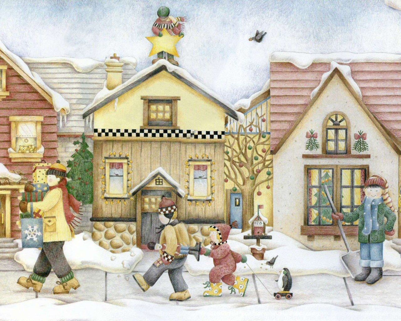 Debbie mumm christmas story book home for the holiday no wallpaper casette