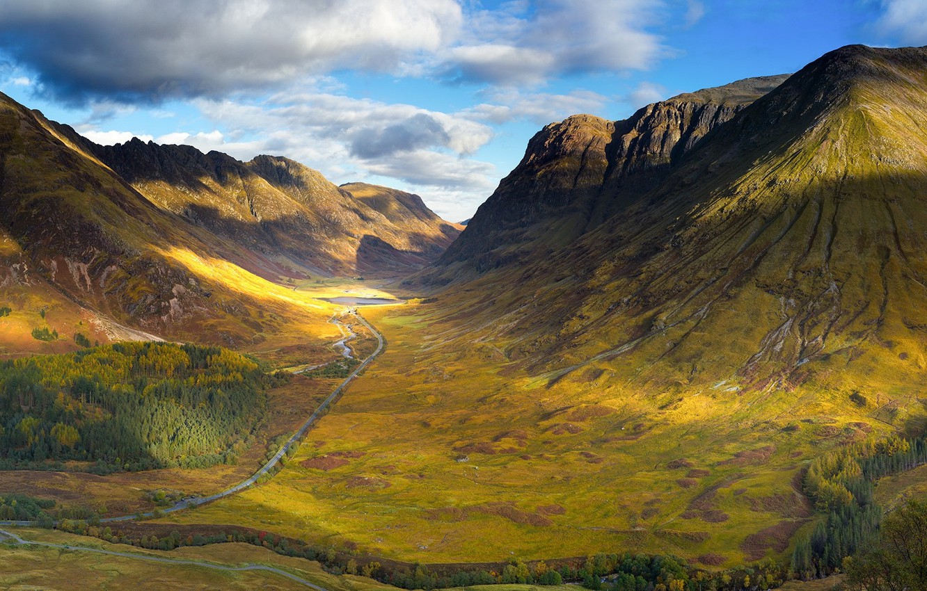 Wallpaper road mountains valley scotland glen coe in the highlands of scotland images for desktop section ðñðñððð