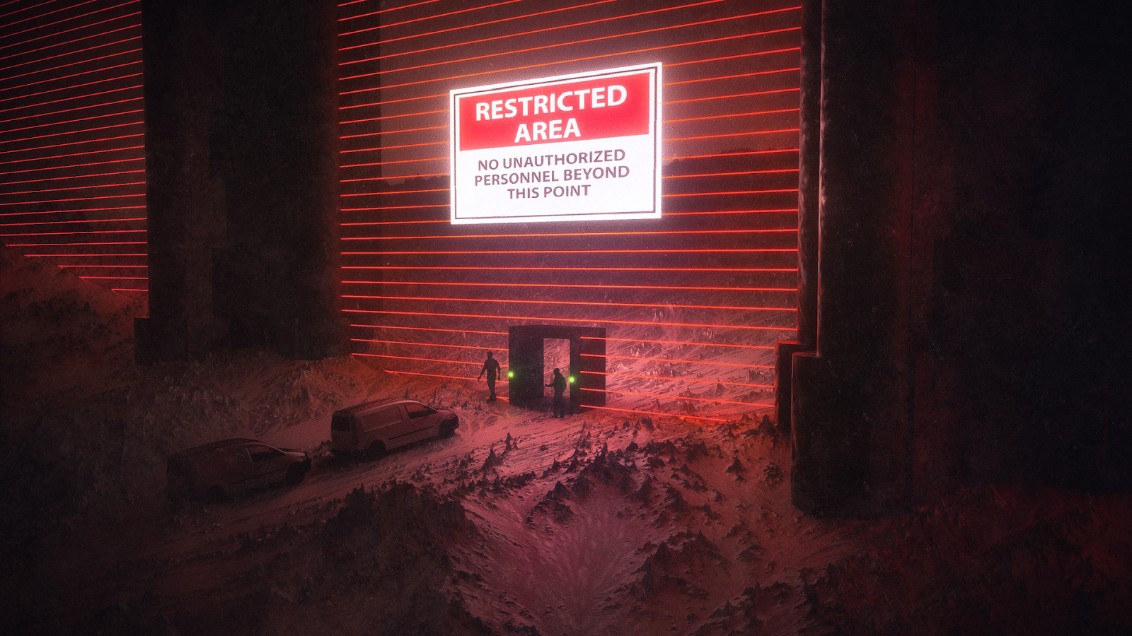 Restricted area wallpaper for desktop