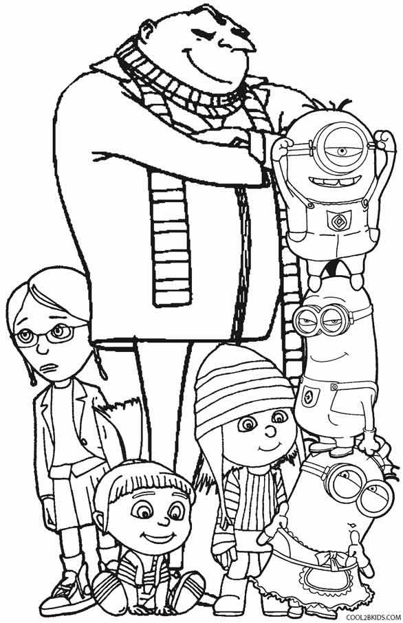 Printable despicable me coloring pages for kids coolbkids minions coloring pages minion coloring pages coloring book pages