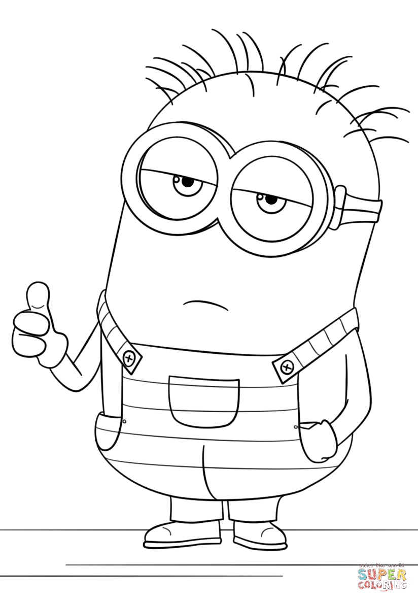 Minion from despicable me coloring page free printable coloring pages