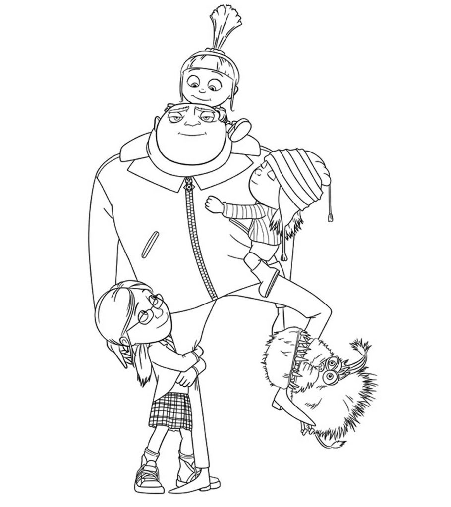 Top despicable me coloring pages for your naughty kids