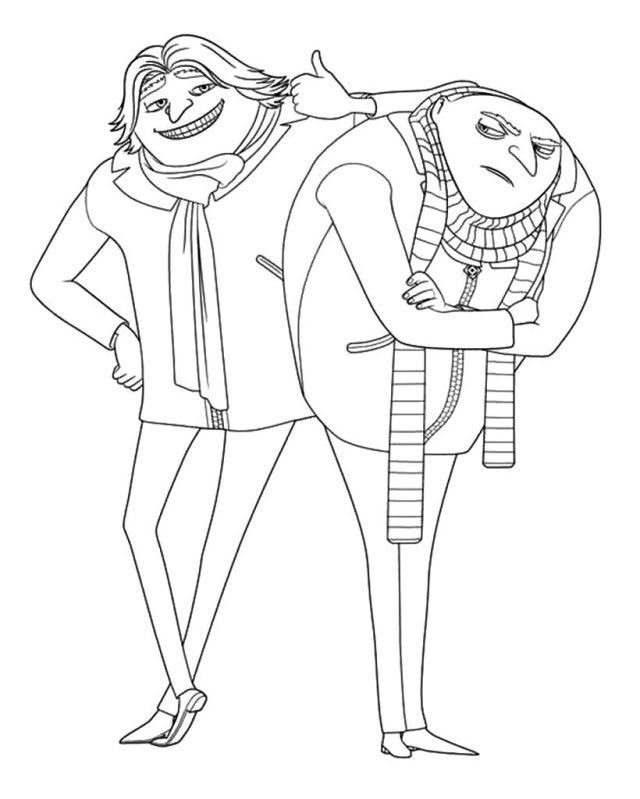 Colorful despicable me coloring pages