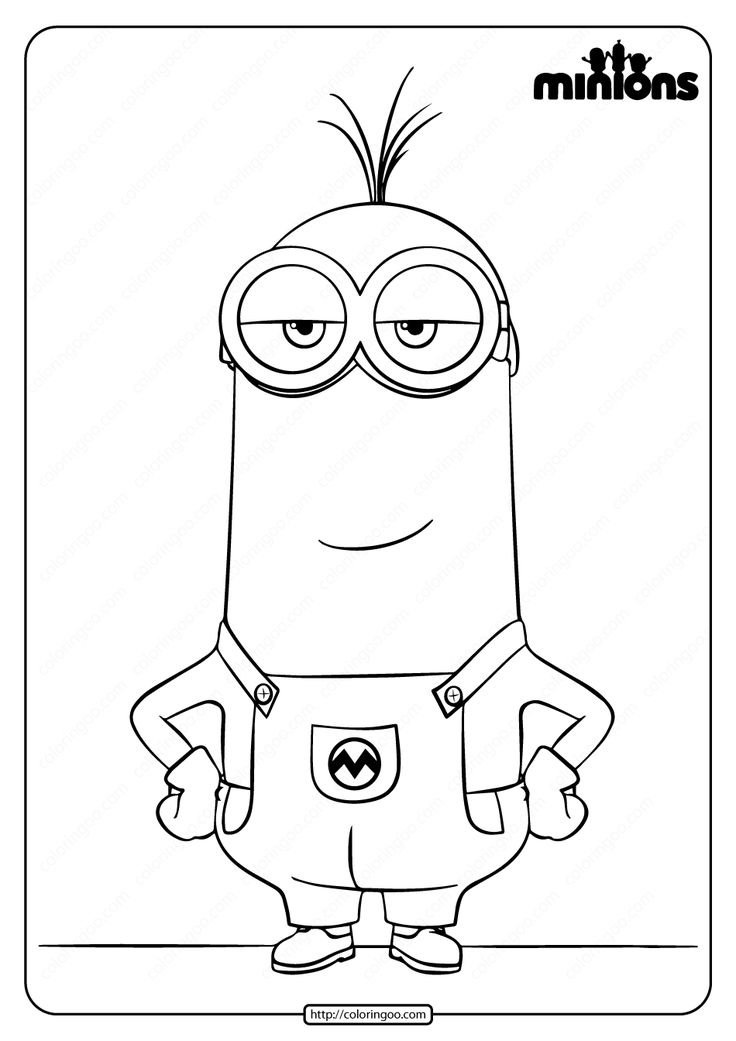 Printable minions kevin pdf coloring book minion coloring pages minions coloring pages coloring books