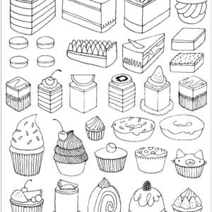 Desserts coloring pages printable for free download