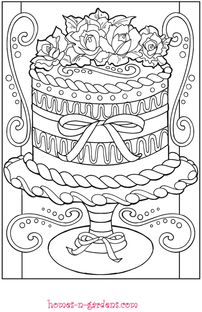 Dessert adult coloring pages