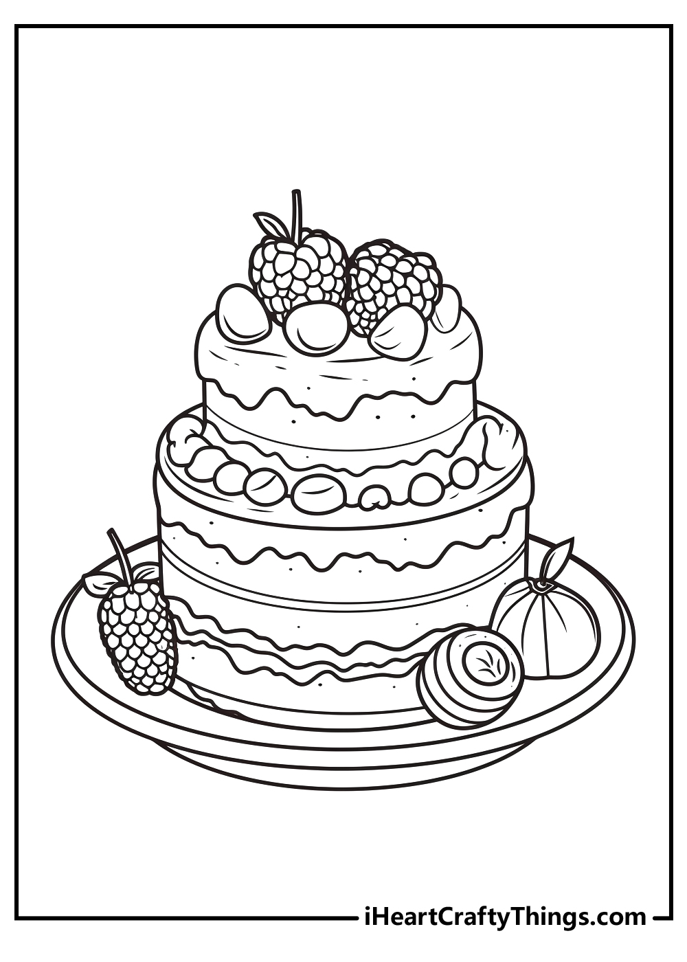 Dessert coloring pages free printables