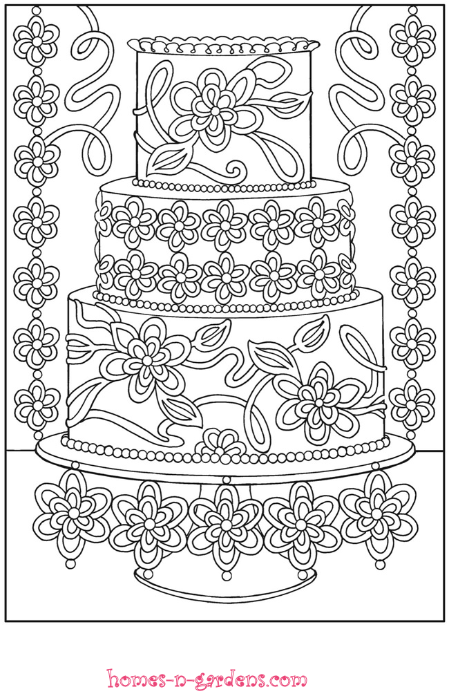 Dessert adult coloring pages