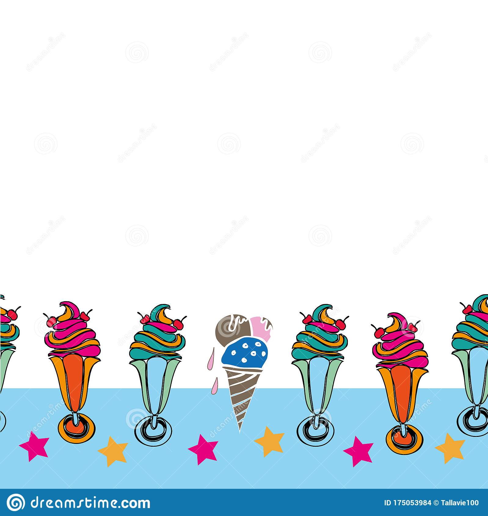 Sundae dessert border