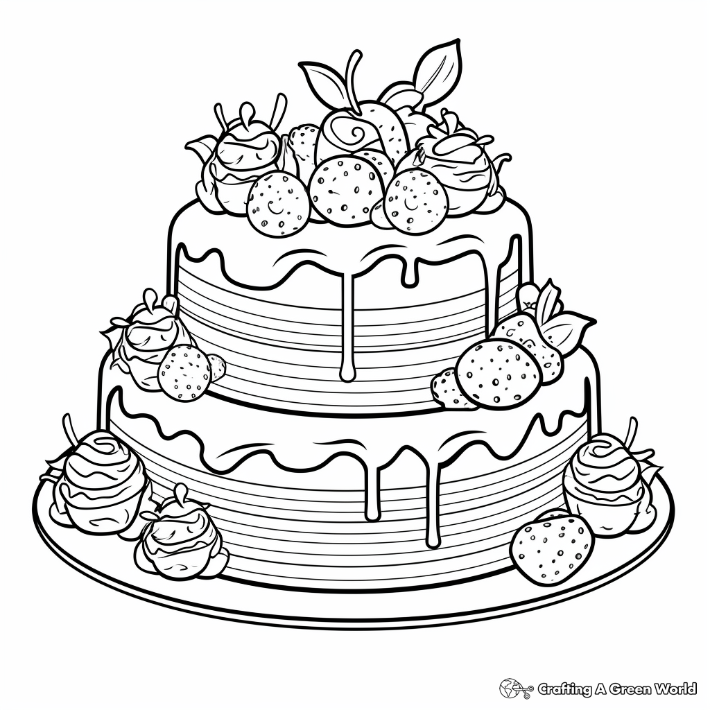 Dessert coloring pages