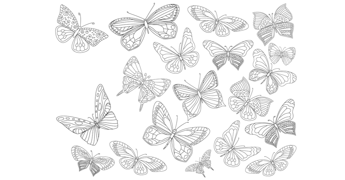 Free butterfly coloring pages