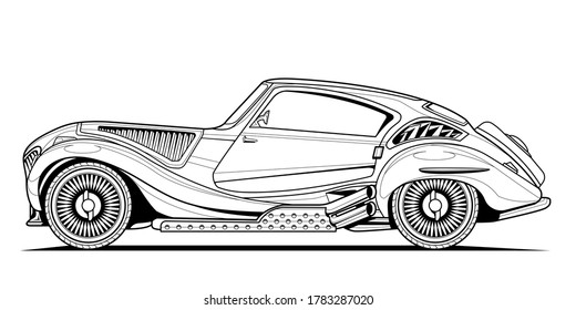 Thousand coloring page car royalty