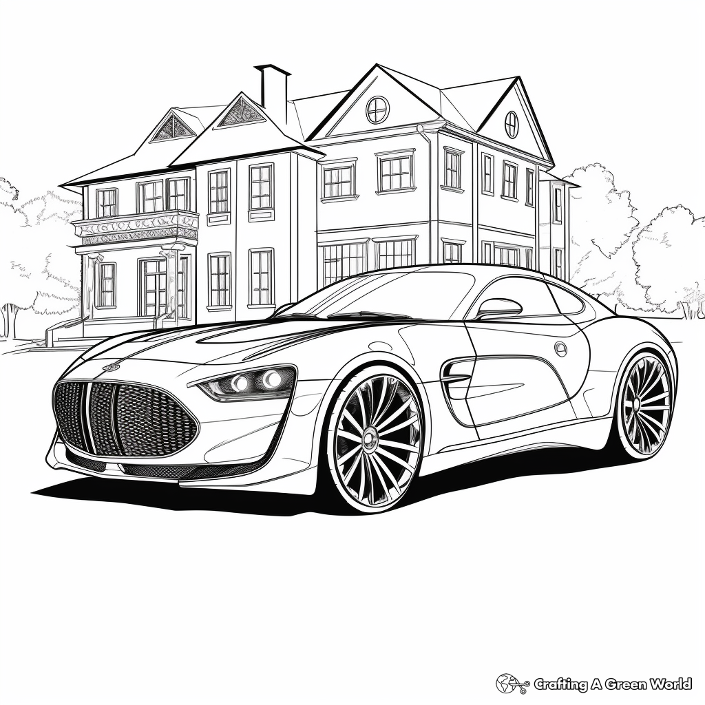 Car for adults coloring pages